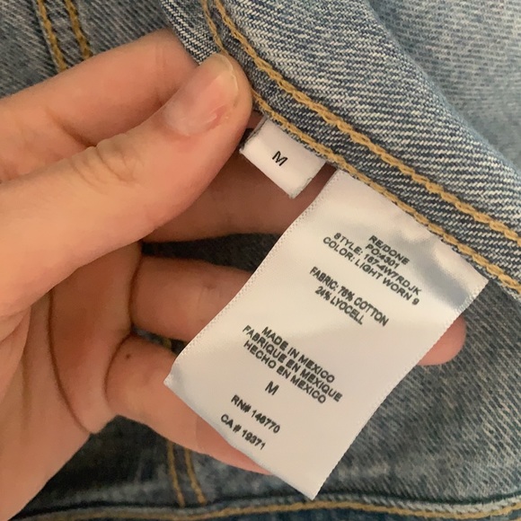 Re/done denim jacket raw hem - Picture 7 of 9